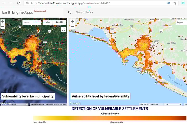GEO-GEE project: Large scale, high resolution detection of vulnerable settlements