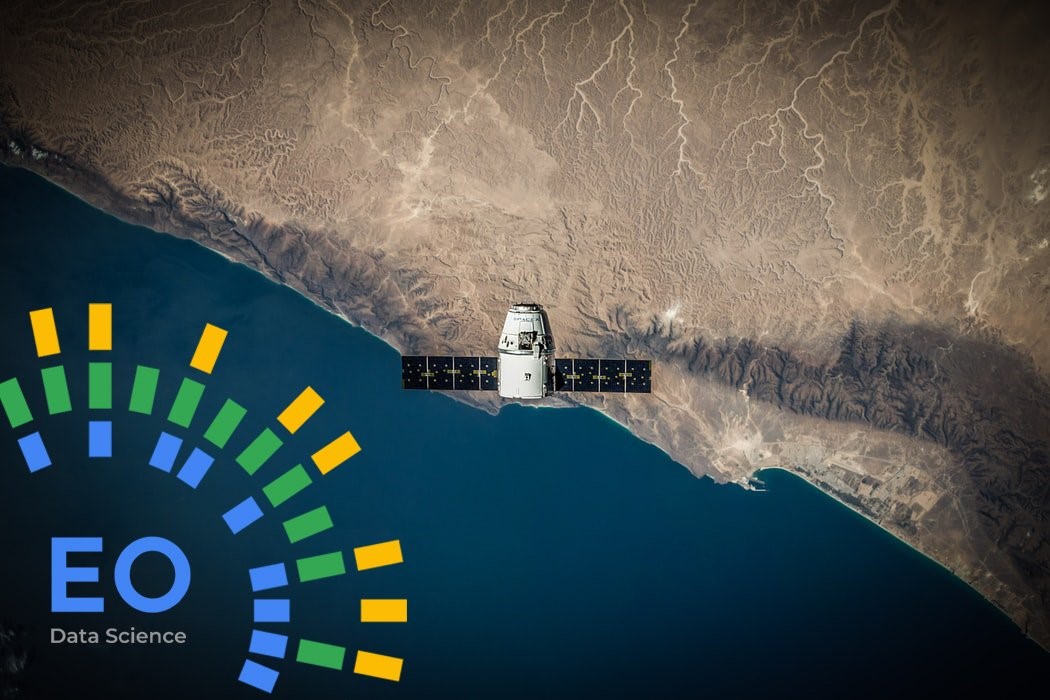 eo data science logo and satellite